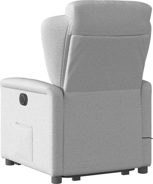 Actual product image VidaXL Massage chair with stand-up aid electric cloud grey fabric