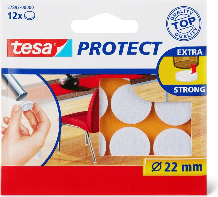 Produktbild tesa PROTECT Filzgleiter rund (Filzgleiter, 12 Stück)