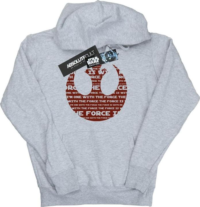 Star Wars Rogue One I'm One With The Force Alliance Emblem Red Kapuzenpullover (M)