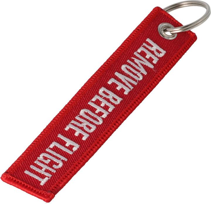Produktbild AccuCell Anhänger mit Schriftzug Remove before flight Mini