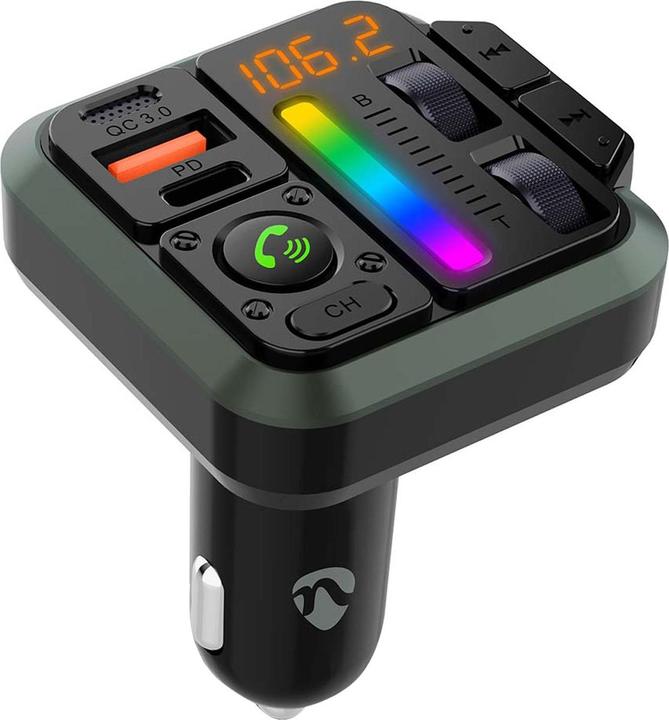 Immagine prodotto Nedis Trasmettitore FM per auto - Fisso - Vivavoce - 1" - Schermo ambrato - Bluetooth - PD 18 W/PD 2