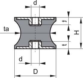 Produktbild Magni Gummi-Metall-Puffer talliert Typ C D10xH10 M4 NR57
