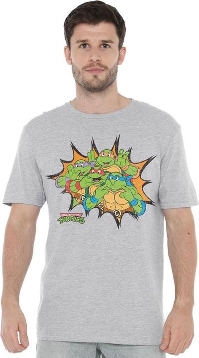 Actual product image Teenage Mutant NT Mens Funny Face Turtles T-Shirt (M)