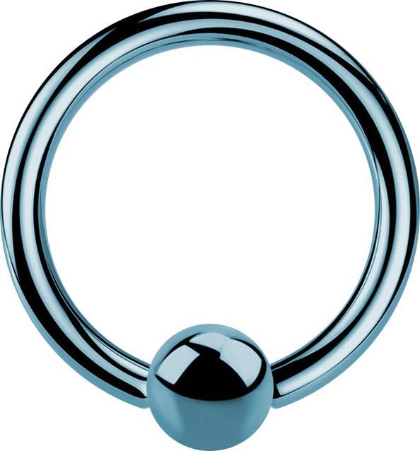 Immagine prodotto Star Piercing Anello di chiusura a microsfera azzurro con strato di titanio (Acciaio chirurgico 316L, senza ottone)