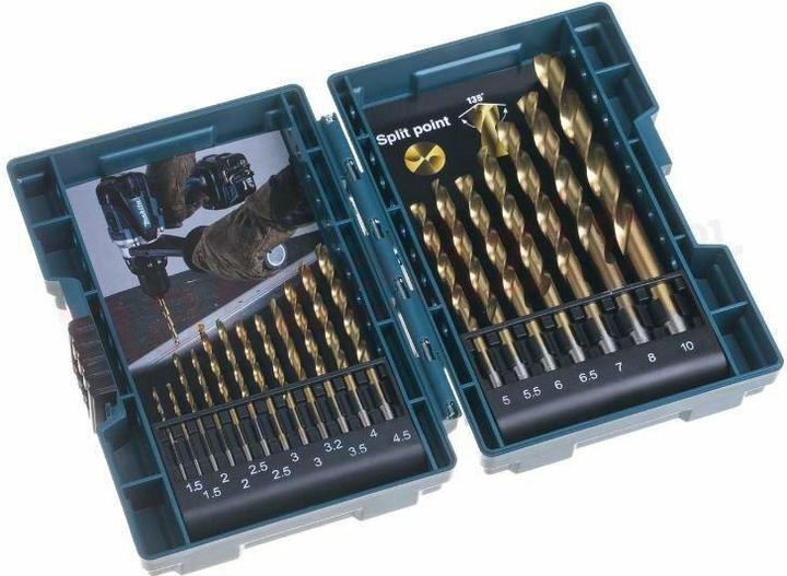 Makita Bohrer-Set 19tlg (1.5, 2.0, 2.5, 3.0, 3.2, 3.5, 4.0, 4.5, 5.0, 5.5, 6.0, 6.5, 7.0, 8.0, 10.0 mm)