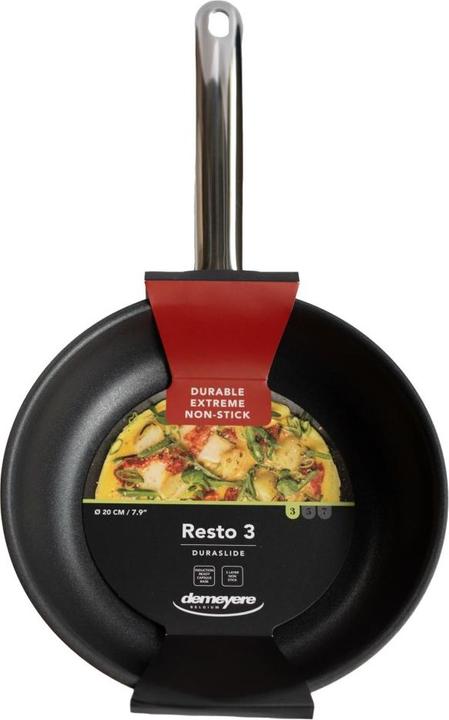 Produktbild Demeyere Resto 3 Duraslide Bratpfanne 20cm (20 cm, Bratpfanne, Edelstahl, Aluminium)