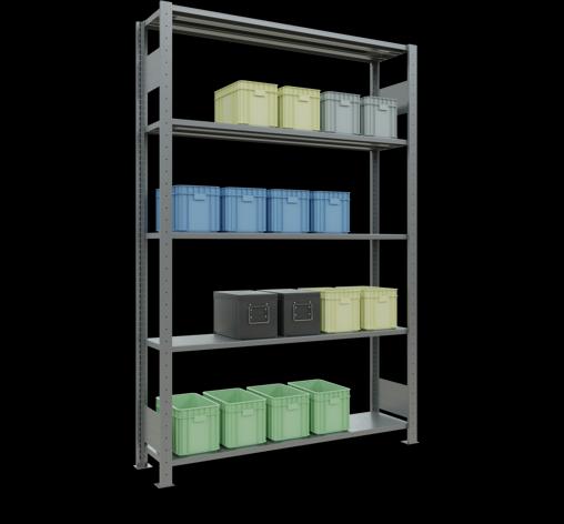 Immagine prodotto Schulte Lagertechnik Sistema di scaffalature di base senza viti MULTIplus150 con ripiani di lunghezza
