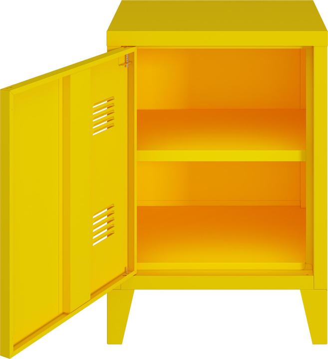 Produktbild En.Casa Nachtschrank Inari Türgriff rechts Stahl Gelb
