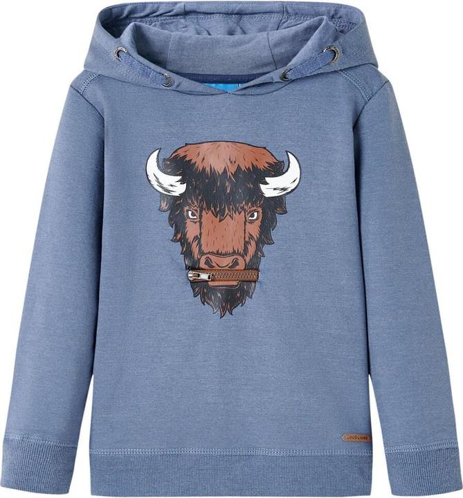 Image du produit VidaXL Sweat à capuche enfant Bleu Mélange 104,Matériau : 95 (104)