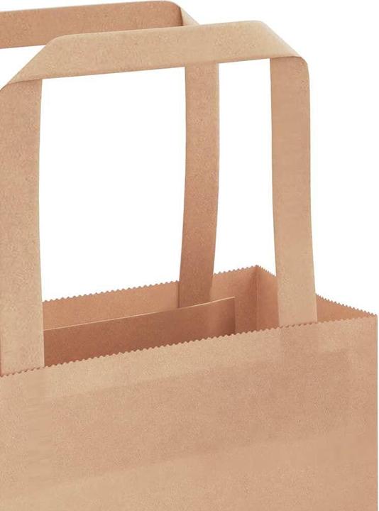Image du produit VidaXL Sacs en papier kraft 250 pcs. avec anse Marron 18x8x22 cm Sac en papier (Pochette cadeau, 250 x)