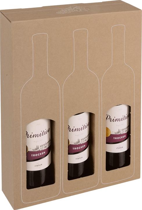 Colompac 10 ® Flaschenkartons für 3 Flaschen 9,3 x 26,7 x 37,4 cm (10 x)