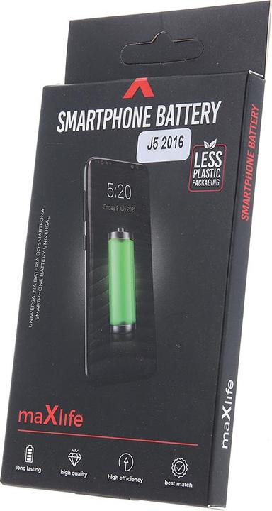 Actual product image Maxlife battery for Samsung Galaxy J5 2016 J510 EB-J510CBE 3100mAh