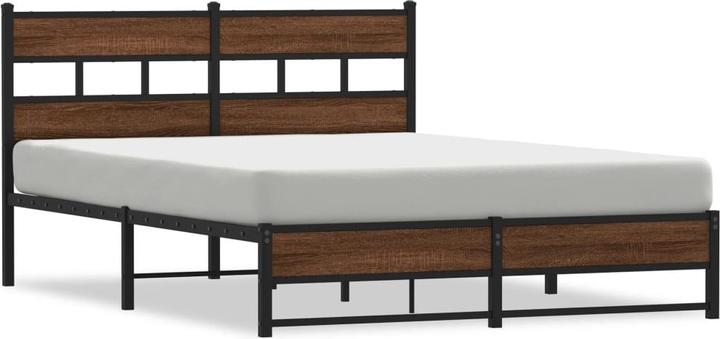 Actual product image VidaXL Metal bed Bed slatted frame double bed Bed frame without mattress 140x200cm (140 x 200)