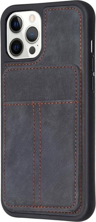 Produktbild Cover-Discount iPhone 15 Pro Max - Kickstand Case mit Kartenfächer schwarz (Apple iPhone 15 Pro Max)