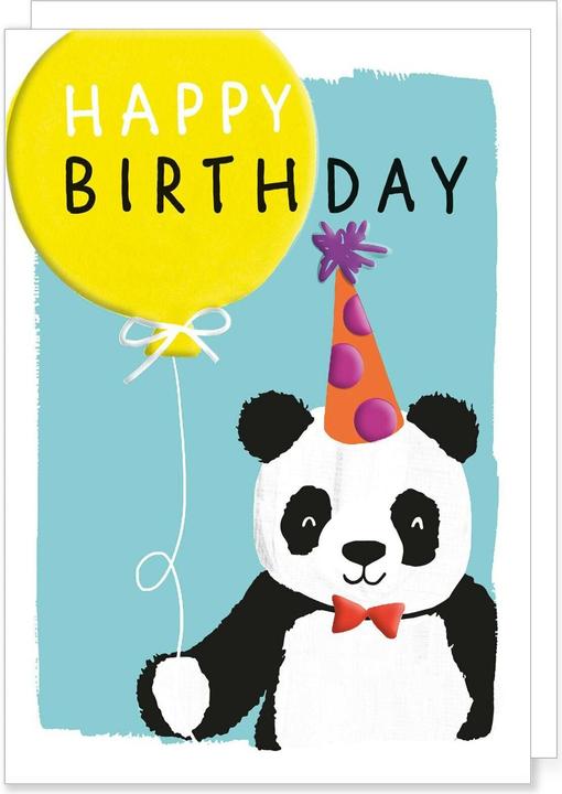 Actual product image Cart Birthday card Panda 11 x 15.5 cm (1 pcs.)