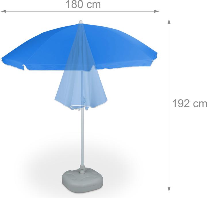 Actual product image Relaxdays 180 cm Garden Parasol (1.80 m)