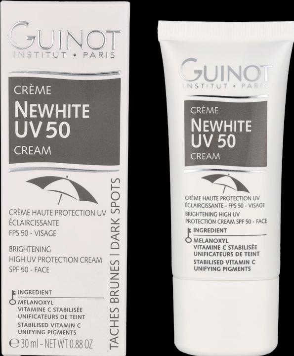 Actual product image Guinot Newhite Brightening UV Shield SPF50 30ml (Suntan cream, SPF 50, 30 ml)