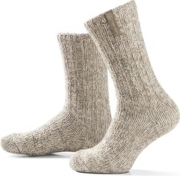 Soxs Beige Wolle Damensocken und Herrensocken Sleep Well, Taupe Label, Bettsocken, Wadensocke