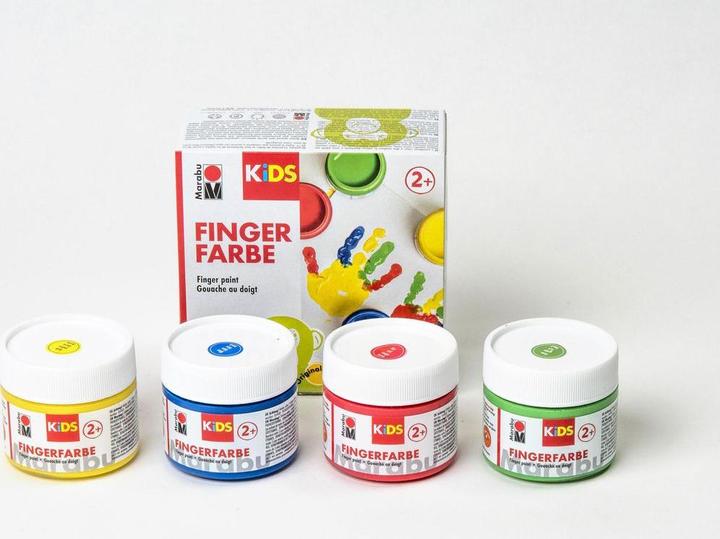 Image du produit Marabu Peinture au doigt (Jaune, Rouge, Bleu, Vert, 100 ml)