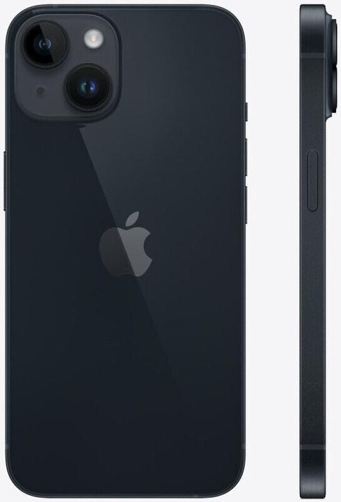 Image du produit Re!commerce iPhone 14 (128 Go, Minuit, Noir, 6.10", 12 Mpx, SIM + eSIM, A / Comme neuf)