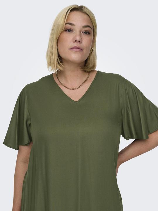 Produktbild Only Curvy V-Ausschnitt Kleid mit kurzen Ärmeln (54)