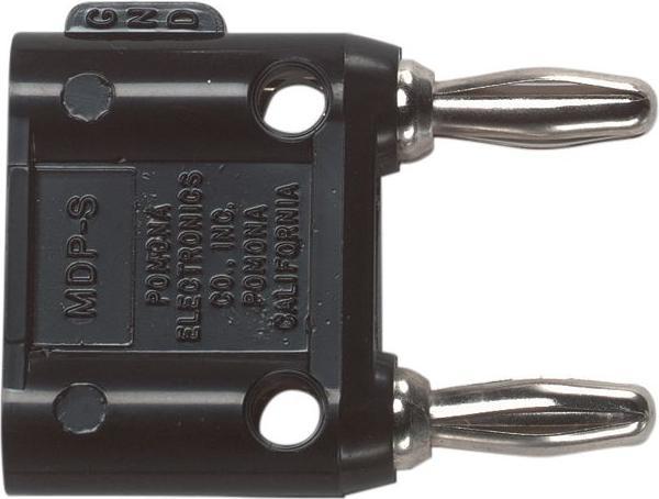 Produktbild Pomona Kurzschlussbügel Doppelbananenstecker, Schwarz, Vernickelt, 70V, 15A (Adapter)