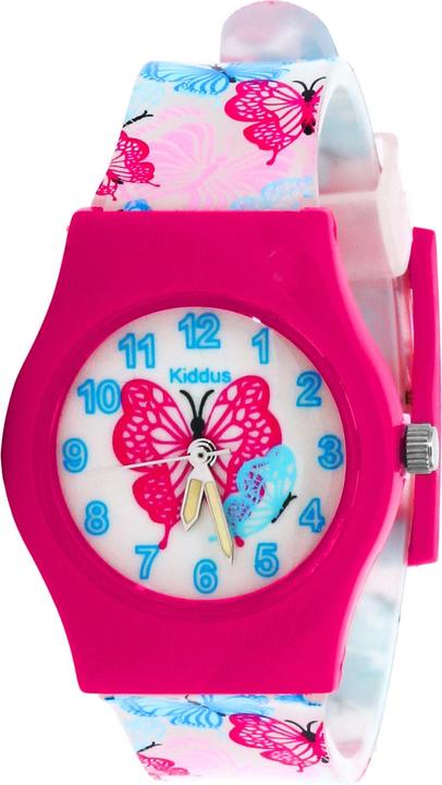 Immagine prodotto Kiddus Farfalle luminescenti nel buio (Orologio da polso analogico, 28 mm)