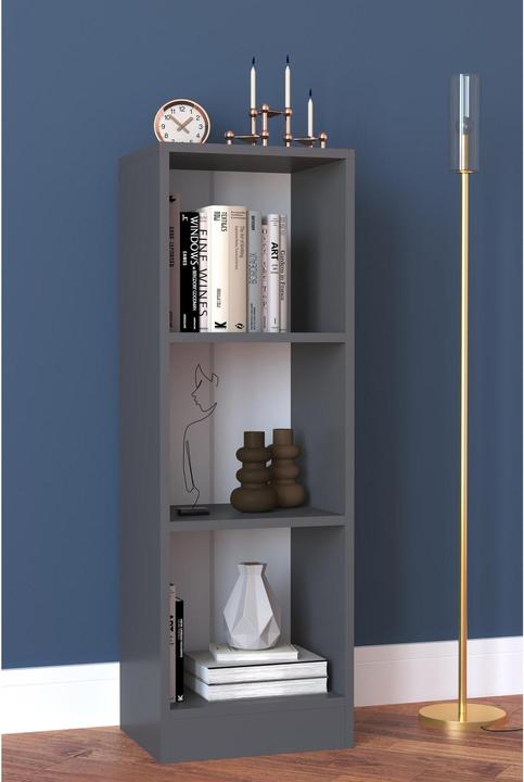 Produktbild VCM Holz Aufbewahrung Stand Regal Bücherregal Deko Bücher Standregal Dilos S 3-fach (38 x 30 x 114 cm)