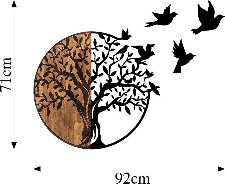 Actual product image Wallxpert Birds Tree (92 x 71 cm)