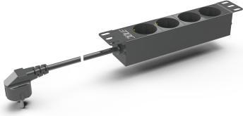 Actual product image Enoc EPU 04 Socket strip 4-fold Schuko 2m (4 x, CEE 7/3, 2 m)