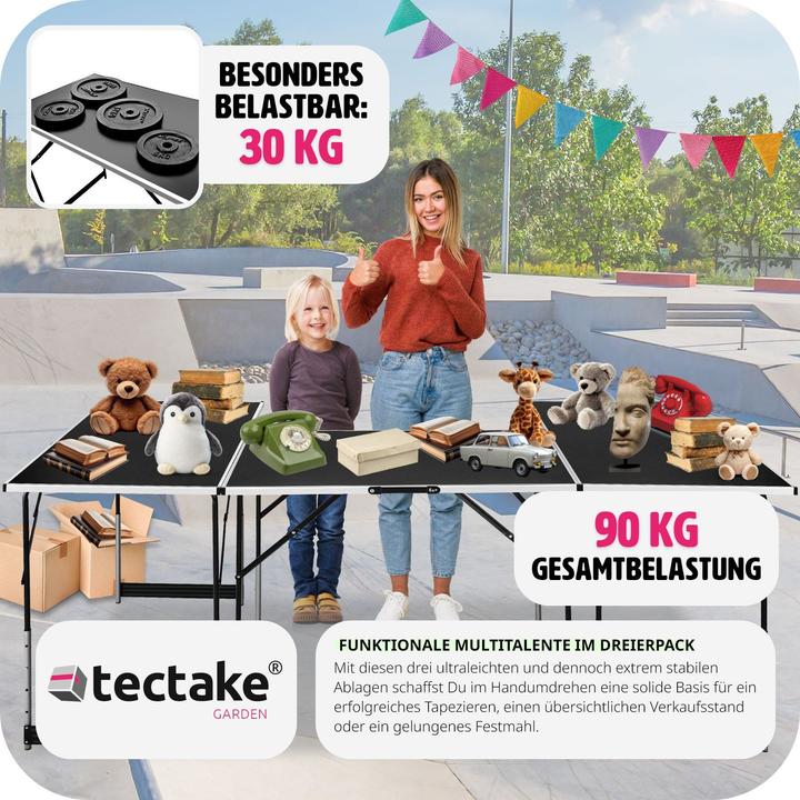 Produktbild tectake Tapeziertische (300 x 60 cm)