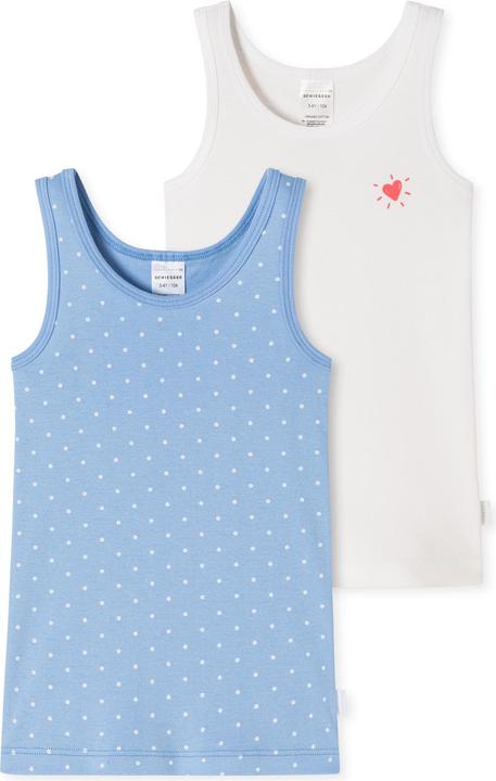Schiesser 2er Pack Feinripp Organic Cotton Unterhemd / Top (92)