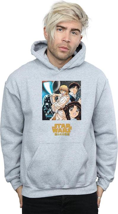 Actual product image Star Wars Mens Anime Poster Hoodie (L)