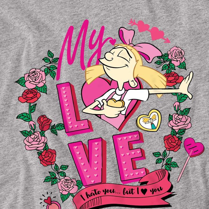 Produktbild Hey Arnold! I Hate You But Love You TShirt Valentinstag (S)