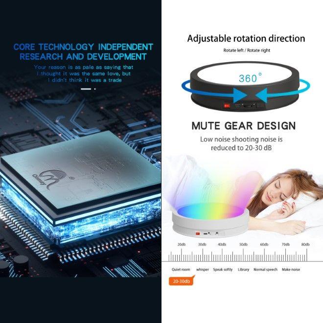 Immagine prodotto MU Classic Giradischi elettrico a LED a 360° (Ulteriori accessori)