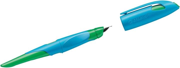 Actual product image STABILO EASYbirdy L fountain pen, left-handed, blue/green nib width: A, ergonomic school fountain pen,... (Blue/Green, 1 x)