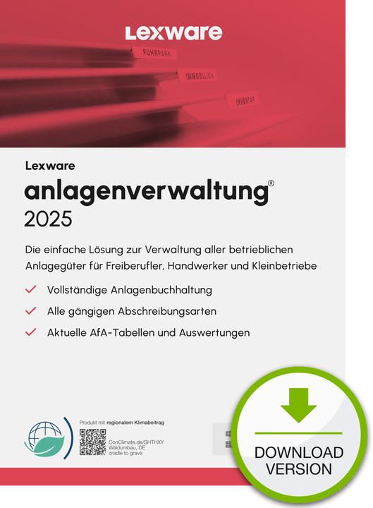 Energie-Label Lexware anlagenverwaltung 2025 "unbegrenzte Laufzeit" Download (unbegrenzt)