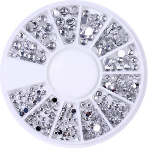 Actual product image Nagellack24 Rhinestones silver (Nail enamel remover, Silver)