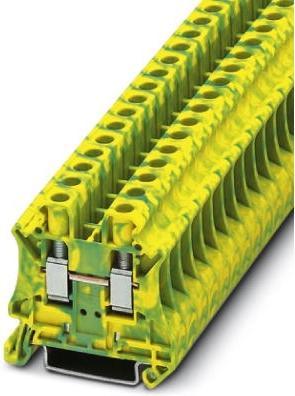 Actual product image Phoenix Contact Din rail terminal block,UT6 pe,yel/grn (122 mm)