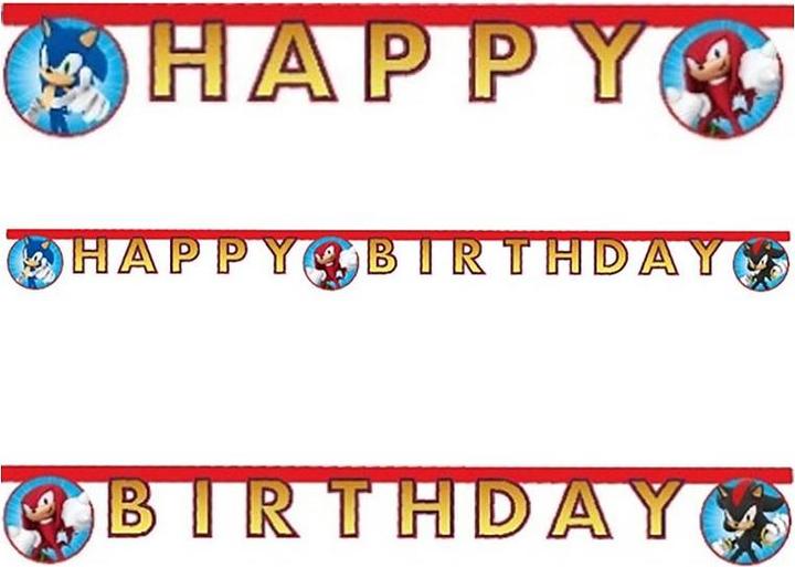 Produktbild Sombo Sonic Happy Birthday Banner