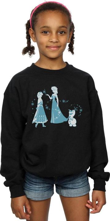 Actual product image Disney Girls Frozen Magic Snowflakes Sweatshirt (140, 146)