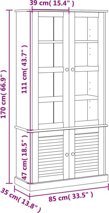 Actual product image VidaXL Dash (85 x 35 x 170 cm)