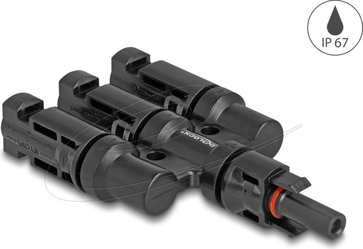 Immagine prodotto Delock DL4 Connettore solare da 1x presa a 3x spina, IP67 (Cavo solare)