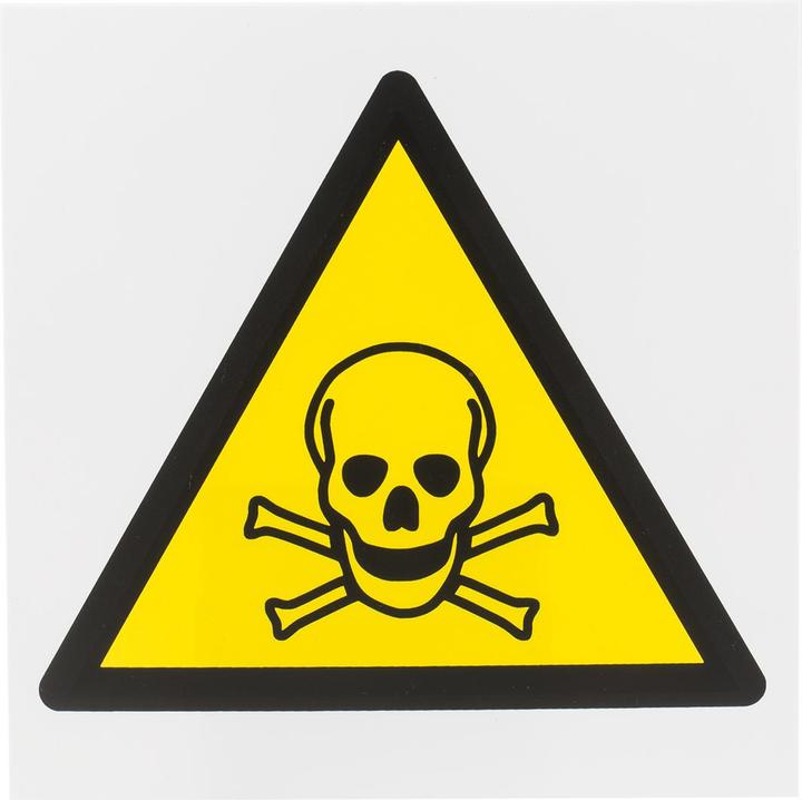 Actual product image Rs Pro Danger Warning Sign Plastic, Toxic Labeling, 200mm x 200mm