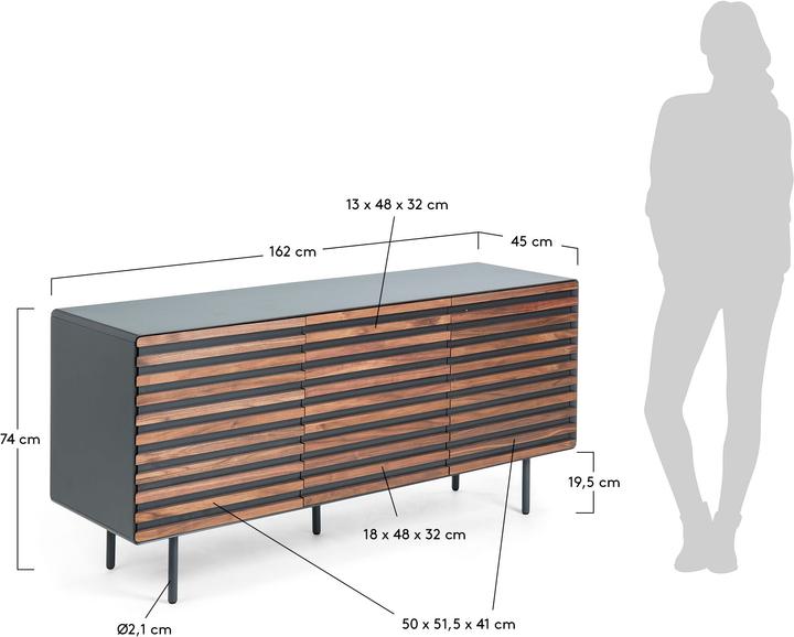 Actual product image Kave Home Kesia (162 x 45 x 74 cm)
