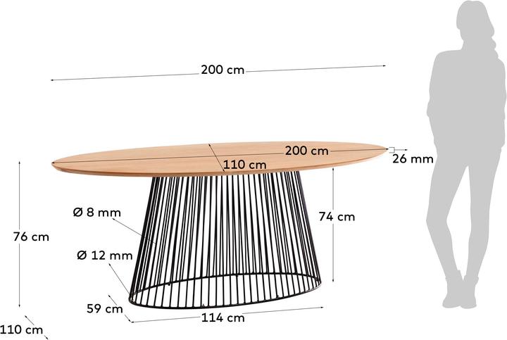 Actual product image Kave Home Leska (110 x 200 cm)