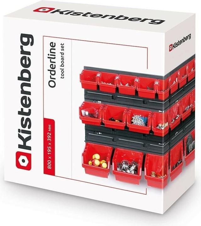 Actual product image Kistenberg Hanging wall with 24 toolboxes ORDERLINE 800x165x400 (Plastic)
