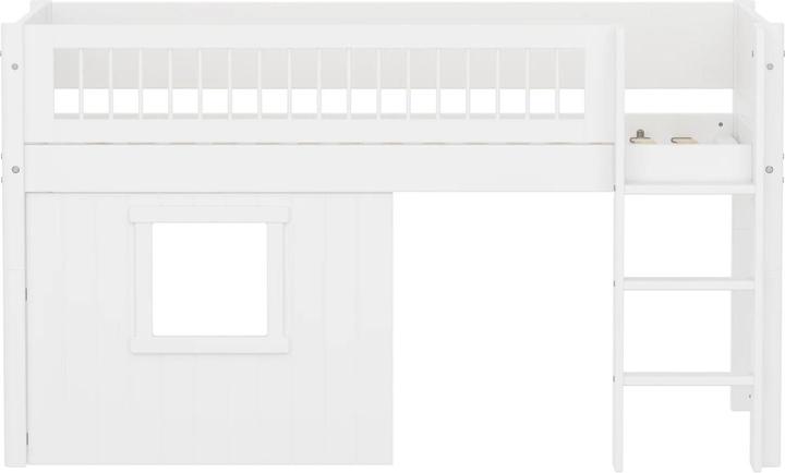 Image du produit Flexa Lit mi-hauteur White avec façades maison (90 x 200 cm)