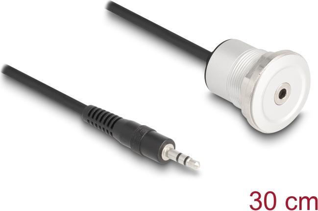 Immagine prodotto Delock Jack 3,5 mm 3 pin da pannello con cavo a frusta St (0.30 m)