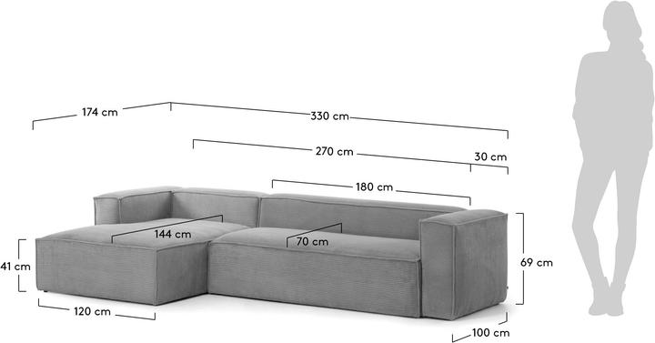 Image du produit Kave Home Blok (5 places, Canapé d'angle, Grand canapé)